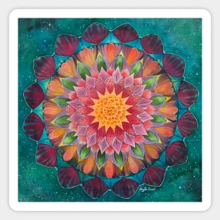 Green Mandala Magnet